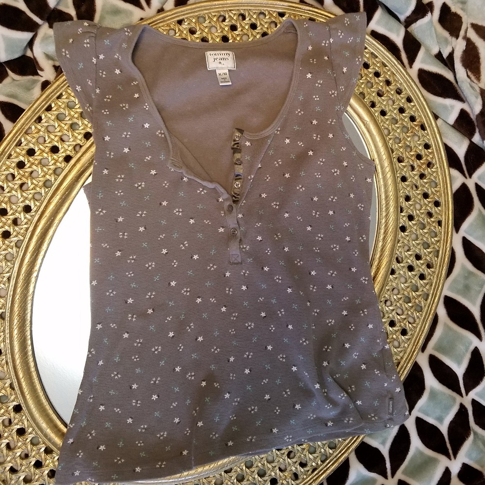Tommy Jeans Casual Floral Print on Dark Khaki XL